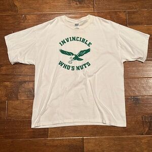 Philadelphia NFL Eagles Gildan Cotton XXL Vince Papale Invincible Nuts Shirt